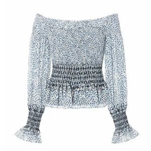 Alexis Jordana Off-The-Shoulder Smocked Blouse